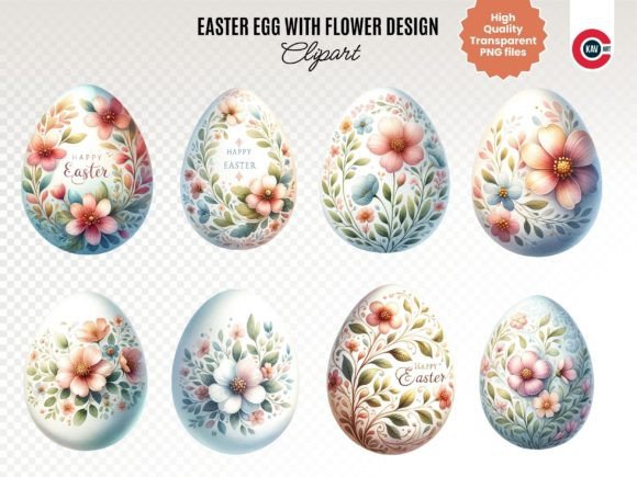 Download Easter Egg Clipart with Flower - Premium Resources